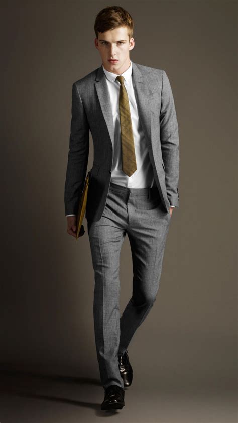 burberry tie grey suit|Burberry suit cost.